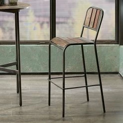 INK+IVY Renu Rustic Industrial Bar Stool