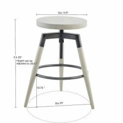 INK+IVY Frazier Counter Stool And Barstool With Adjustable Height Reclaimed White -INK+IVY Shop unnamed file 1132