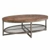 INK+IVY Sheridan Oval Coffee Table Chestnut Pewter