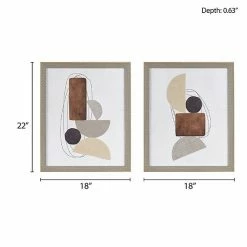 INK+IVY Cashel Abstract Two Tone Neutral Framed Graphic Wall Art 2-Piece Set -INK+IVY Shop unnamed file 1404