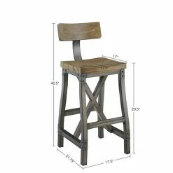 INK+IVY Lancaster Bar Stool Brown -INK+IVY Shop unnamed file 1476
