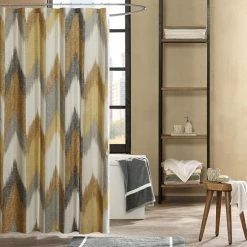 INK+IVY Alpine Printed Shower Curtain Yellow -INK+IVY Shop unnamed file 149