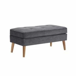 INK+IVY Sylvia Button Tufted Upholstered Ottoman