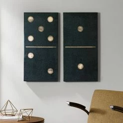 INK+IVY Two Black Dominos Canvas Wall Art 2-piece Set