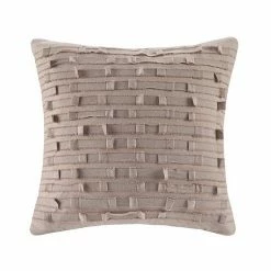 INK+IVY Kerala Cotton Square Throw Pillow Taupe -INK+IVY Shop unnamed file 1636