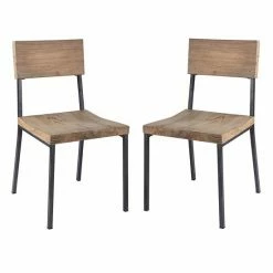 INK+IVY Tacoma Dining Chair 2-piece Set Barn Gray Black