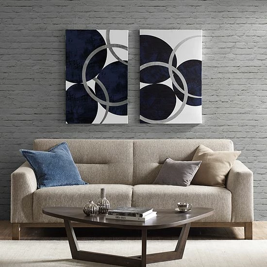 INK+IVY Celestial Orbit Canvas Wall Art 2-piece Set 4 INK+IVY Celestial Orbit Canvas Wall Art 2-piece Set - Image 2