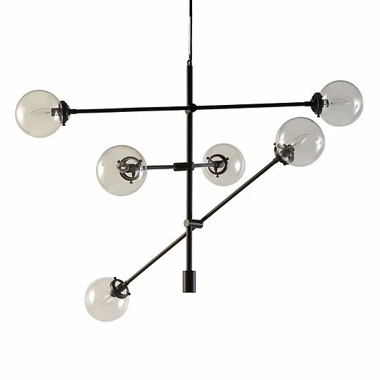 INK+IVY 6-Light Modern Glass Chandelier 3 INK+IVY 6-Light Modern Glass Chandelier