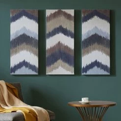 INK+IVY Alpine Chevron Canvas Wall Art 3-piece Set