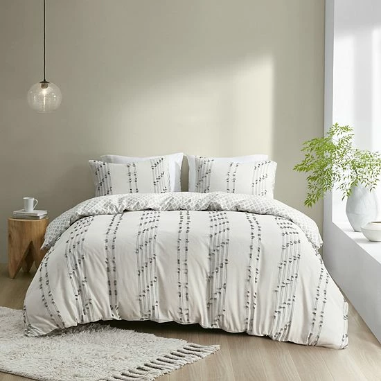 INK+IVY Kara Cotton Jacquard Duvet Cover Set Ivory INK+IVY Kara Cotton Jacquard Duvet Cover Set Ivory -INK+IVY Shop unnamed file 177