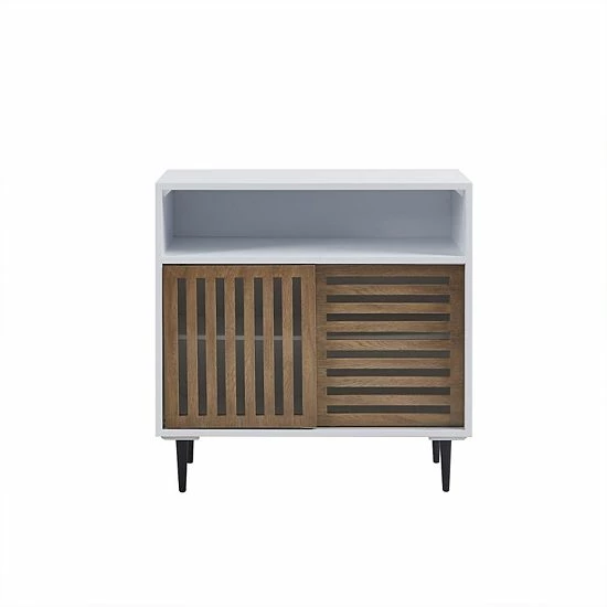 INK+IVY Serenity Mid-Century Modern Sliding Slat Door Storage Cabinet 4 INK+IVY Serenity Mid-Century Modern Sliding Slat Door Storage Cabinet - Image 2