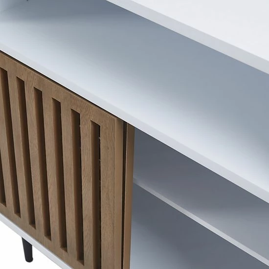 INK+IVY Serenity Mid-Century Modern Sliding Slat Door Storage Cabinet 6 INK+IVY Serenity Mid-Century Modern Sliding Slat Door Storage Cabinet - Image 4