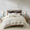 INK+IVY 3-piece Rhea Cotton Jacquard Duvet Cover Set Ivory Charcoal -INK+IVY Shop unnamed file 223