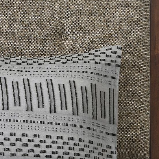 INK+IVY 3-piece Rhea Cotton Jacquard Duvet Cover Set Ivory Charcoal 7 INK+IVY 3-piece Rhea Cotton Jacquard Duvet Cover Set Ivory Charcoal - Image 5