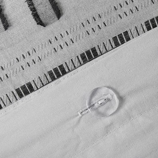 INK+IVY 3-piece Rhea Cotton Jacquard Duvet Cover Set Ivory Charcoal 9 INK+IVY 3-piece Rhea Cotton Jacquard Duvet Cover Set Ivory Charcoal - Image 7