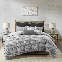 INK+IVY 3-piece Rhea Cotton Jacquard Duvet Cover Set Ivory Charcoal 26 INK+IVY 3-piece Rhea Cotton Jacquard Duvet Cover Set Ivory Charcoal -INK+IVY Shop unnamed file 234