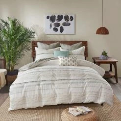 INK+IVY Nea Cotton Printed Comforter Set With Trims Multi