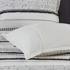 INK+IVY Nea Cotton Printed Duvet Cover Set With Trims Off White Gray -INK+IVY Shop unnamed file 285