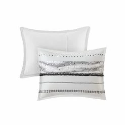 INK+IVY Nea Cotton Printed Duvet Cover Set With Trims Off White Gray -INK+IVY Shop unnamed file 291