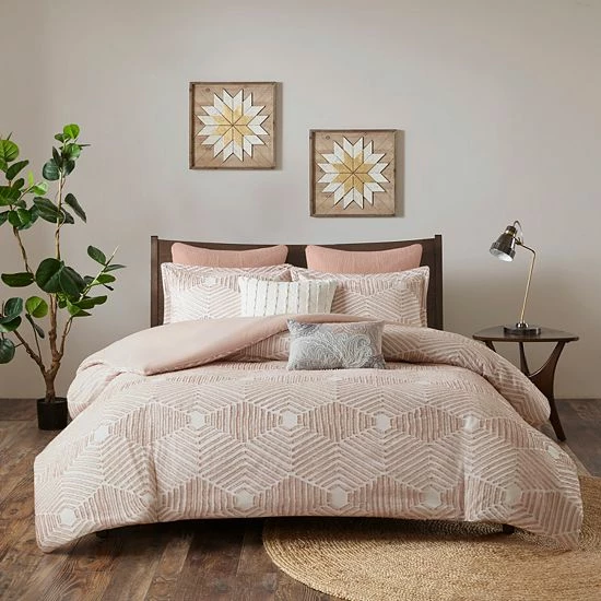 INK+IVY Ellipse Cotton Jacquard Comforter Set Blush INK+IVY Ellipse Cotton Jacquard Comforter Set Blush -INK+IVY Shop unnamed file 329