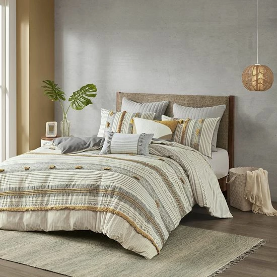 INK+IVY Cody 3-piece Cotton Comforter Set Gray Yellow INK+IVY Cody 3-piece Cotton Comforter Set Gray Yellow -INK+IVY Shop unnamed file 383