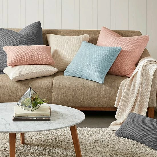 INK+IVY Bree Knit Oblong Throw Pillow Cover Indigo 6 INK+IVY Bree Knit Oblong Throw Pillow Cover Indigo - Image 4