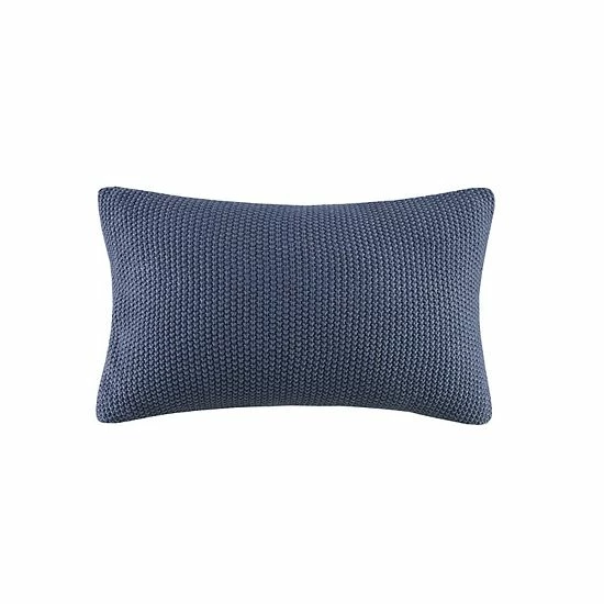 INK+IVY Bree Knit Oblong Throw Pillow Cover Indigo 12 INK+IVY Bree Knit Oblong Throw Pillow Cover Indigo - Image 10
