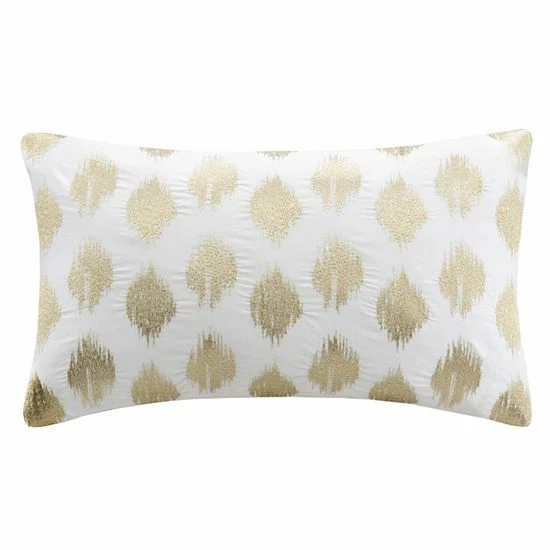 INK+IVY Nadia Metallic Dot 12'' X 18'' Throw Pillow Gold 5 INK+IVY Nadia Metallic Dot 12'' X 18'' Throw Pillow Gold - Image 3
