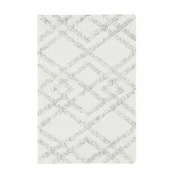 INK+IVY Ansel Geo Diamond Yarn Dyed Cotton Tufted Bath Rug Gray White -INK+IVY Shop unnamed file 616