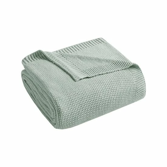 INK+IVY Bree Knit Blanket Aqua 11 INK+IVY Bree Knit Blanket Aqua - Image 9