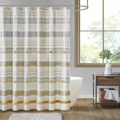 INK+IVY Cody Cotton Stripe Printed & Tassel Pom Pom Shower Curtain Gray Yellow 16 INK+IVY Cody Cotton Stripe Printed & Tassel Pom Pom Shower Curtain Gray Yellow -INK+IVY Shop unnamed file 623