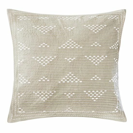 INK+IVY Cairo Embroidered Square Throw Pillow Blue 6 INK+IVY Cairo Embroidered Square Throw Pillow Blue - Image 4