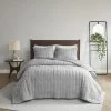 INK+IVY Tulay Clipped Cotton Gauze Quilted Coverlet Set With Shams Gray -INK+IVY Shop unnamed file 719