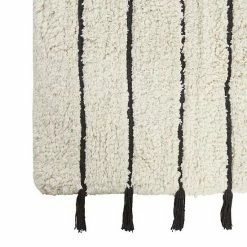 INK+IVY Arbor Striped Tassel Cotton Tufted Bath Rug Black Neutral 18 INK+IVY Arbor Striped Tassel Cotton Tufted Bath Rug Black Neutral -INK+IVY Shop unnamed file 739
