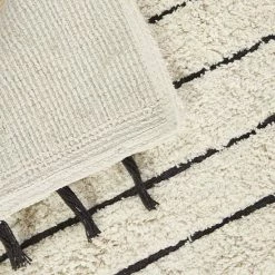 INK+IVY Arbor Striped Tassel Cotton Tufted Bath Rug Black Neutral 19 INK+IVY Arbor Striped Tassel Cotton Tufted Bath Rug Black Neutral -INK+IVY Shop unnamed file 740