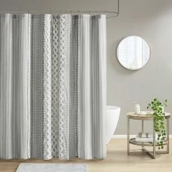 INK+IVY Imani Cotton Printed Tufted Chenille Stripe Shower Curtain Gray 5 INK+IVY Imani Cotton Printed Tufted Chenille Stripe Shower Curtain Gray -INK+IVY Shop unnamed file 80