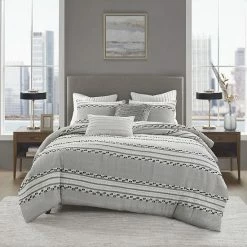 INK+IVY Lennon Jacquard Comforter Set Taupe -INK+IVY Shop unnamed file 817