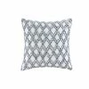 INK+IVY Riko Cotton Embroidered Square Pillow Navy