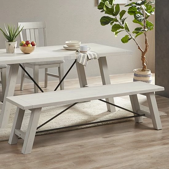 INK+IVY Sonoma Dining Bench Reclaimed White INK+IVY Sonoma Dining Bench Reclaimed White -INK+IVY Shop unnamed file 974